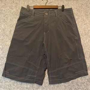 Kuhl Nylon Men 32 Born in the Mountains Cargo‎ Shorts Black Light Weight